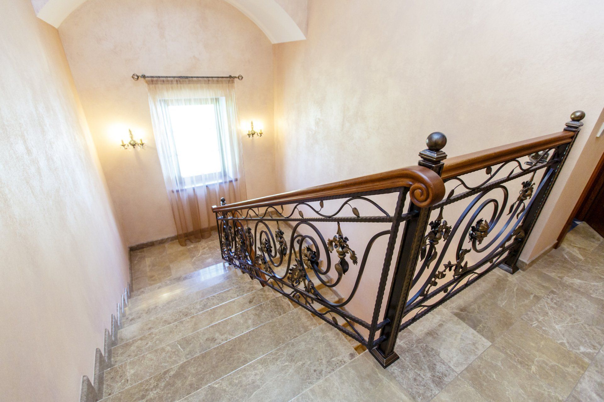 Wrought Tile Straight Stair — Barberton, OH — Glas Ornamental Metals Inc.