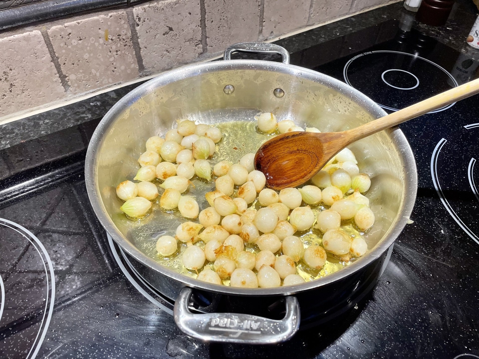 Grilled Pork Chops w Cherry Peppers, Onions, Balsamic Vinegar