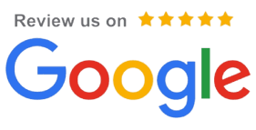 A google logo that says review us on google