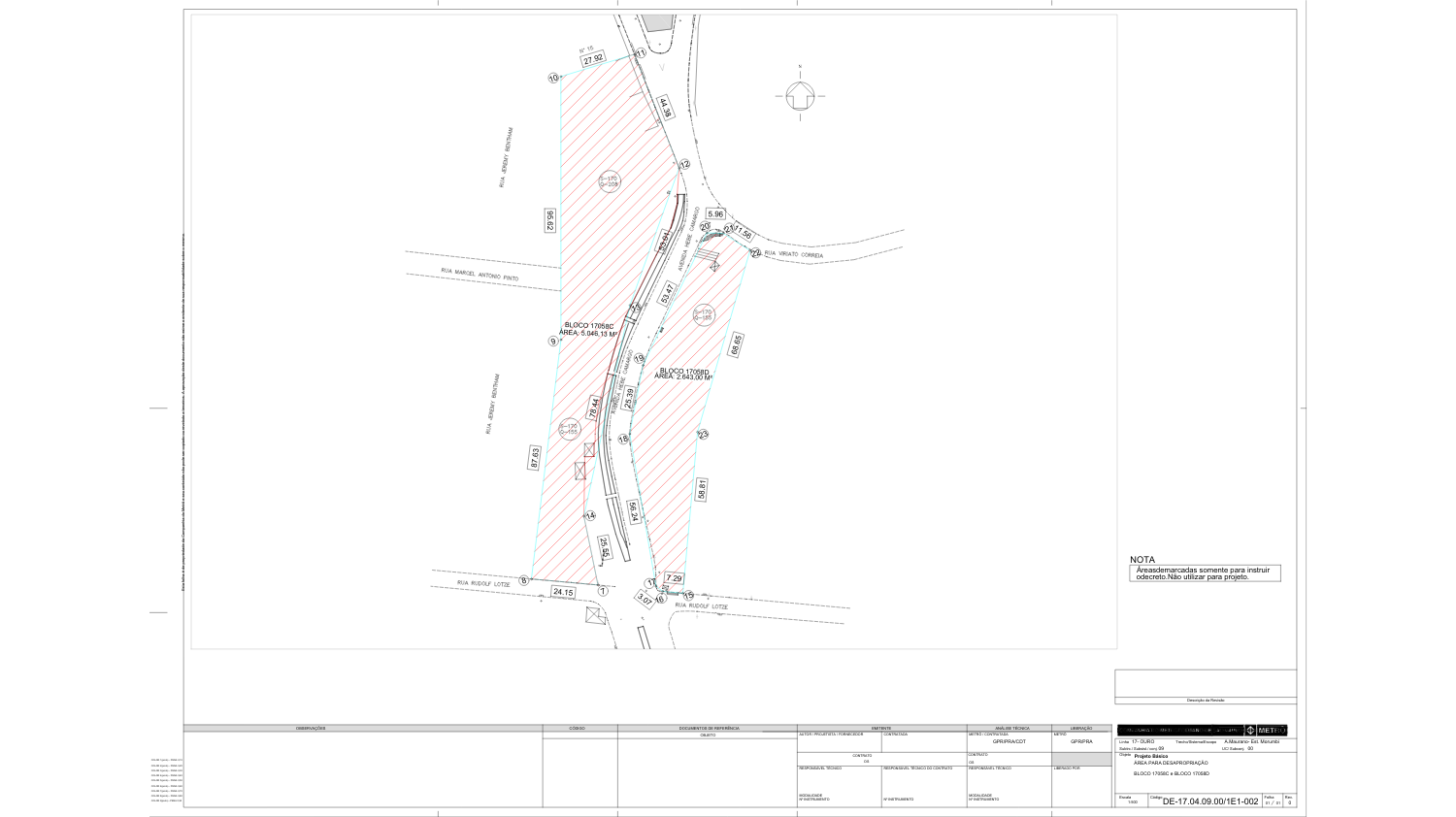 Um mapa de transporte público rosa com estações identificadas, mostrando vários pontos de conexão com outras linhas numeradas de metrô e trem.