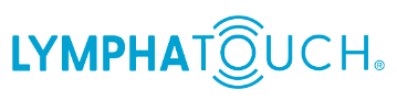 LYMPHATOUCH logo in blue with a stylized wireless signal over the O