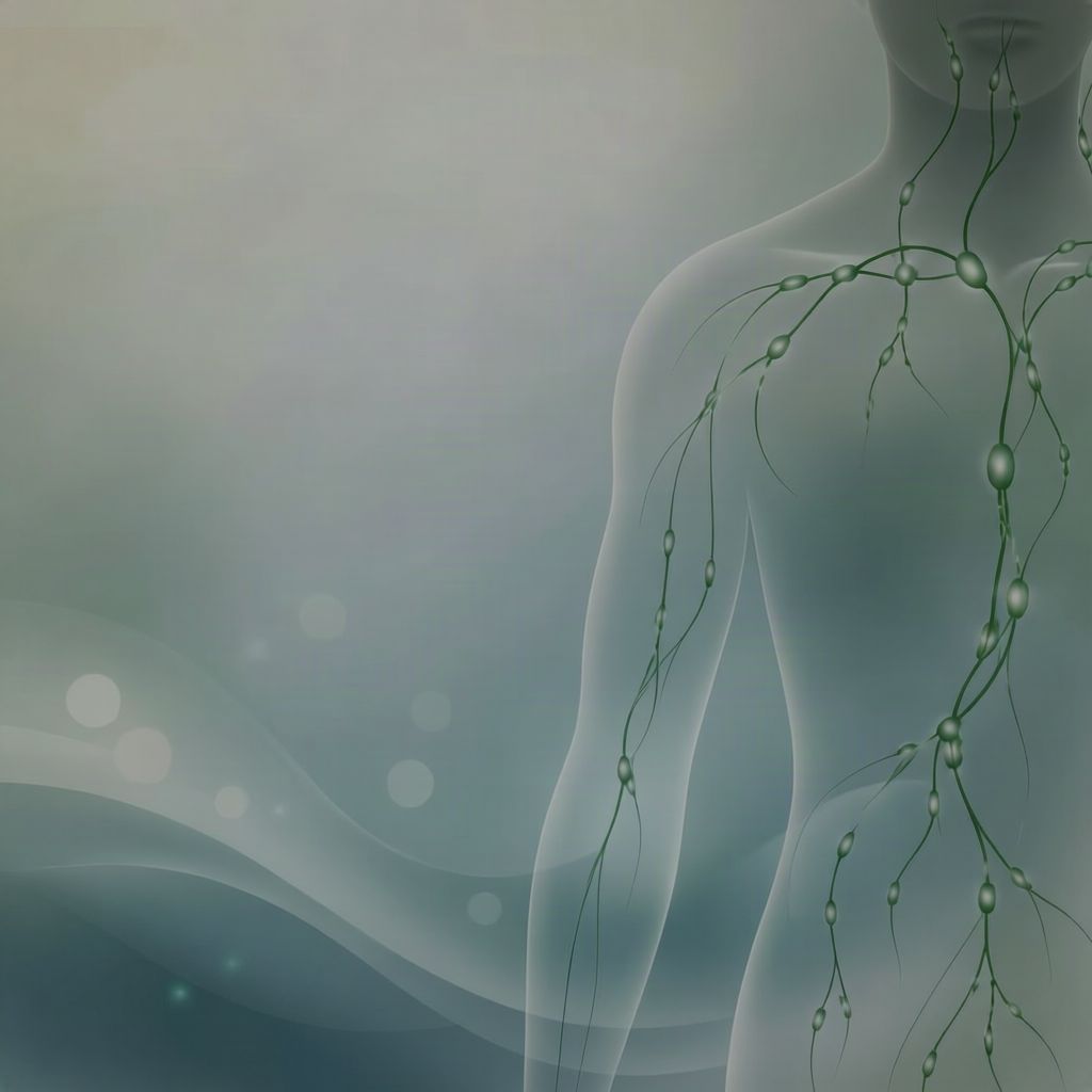 Diagram showing the lymphatic system