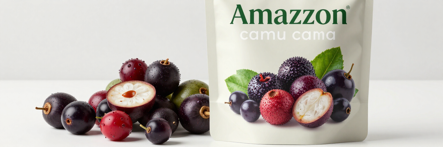 Tarros de mermelada de frutas Amazon con ciruelas enteras y en rodajas sobre un fondo claro.