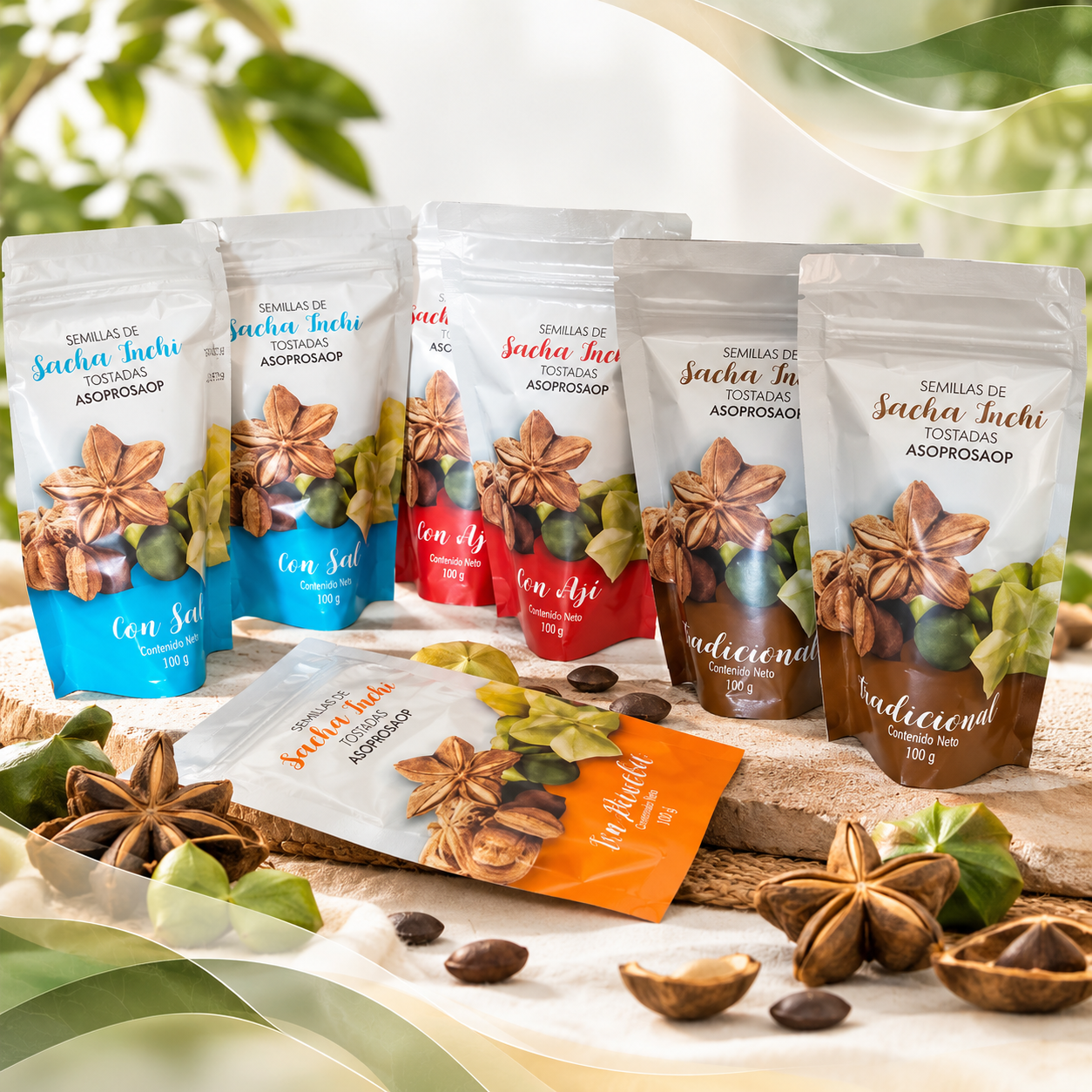 Semillas de sacha inchi y productos de Agroincsolsa