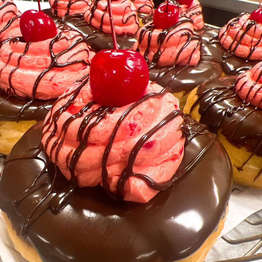 Donut with white icing
