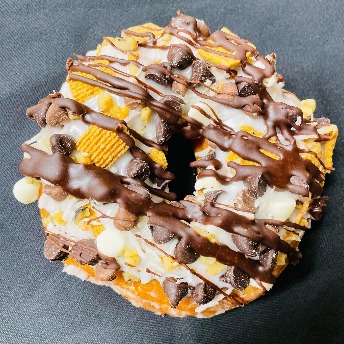 Donut with white icing