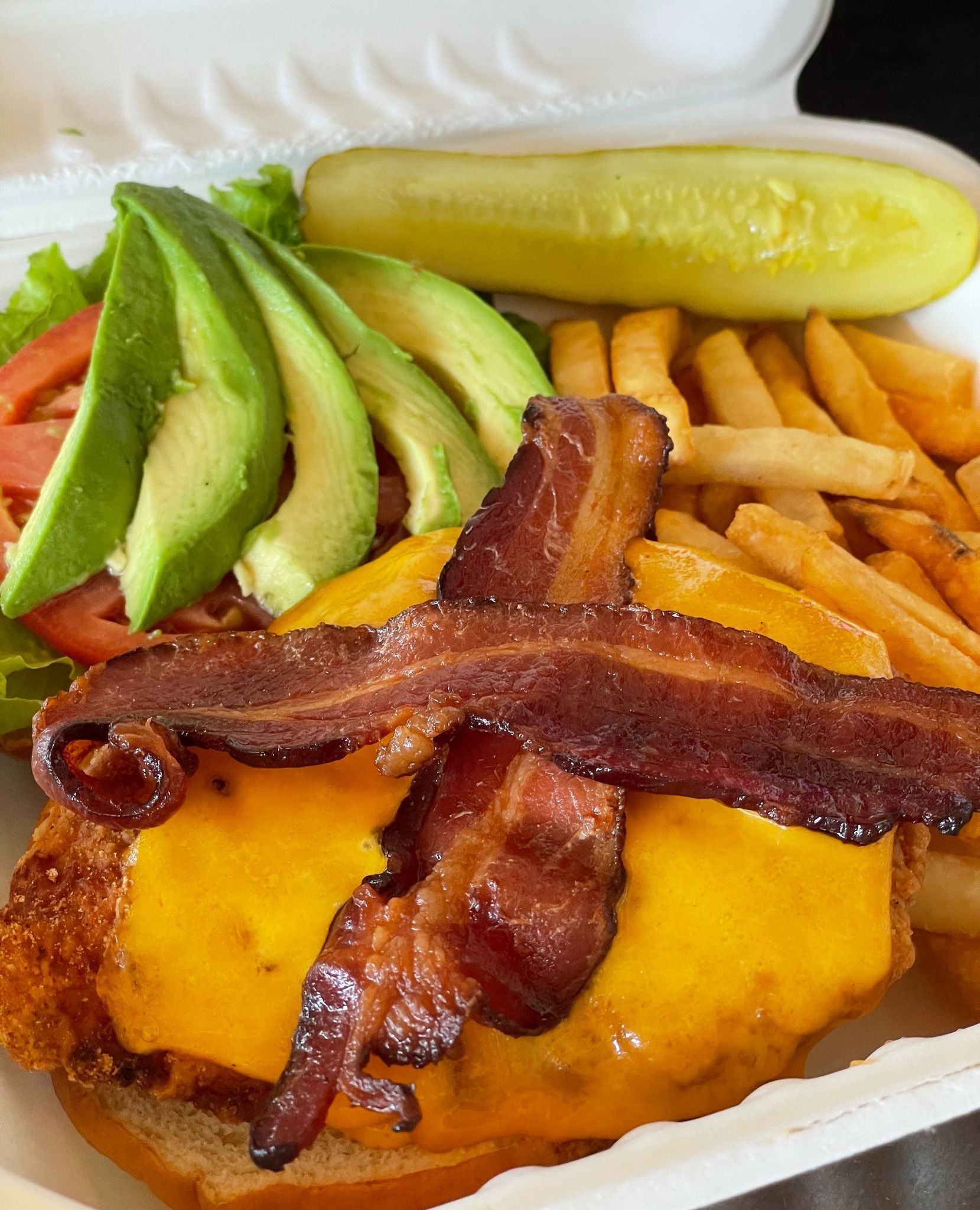 Avocado and meat