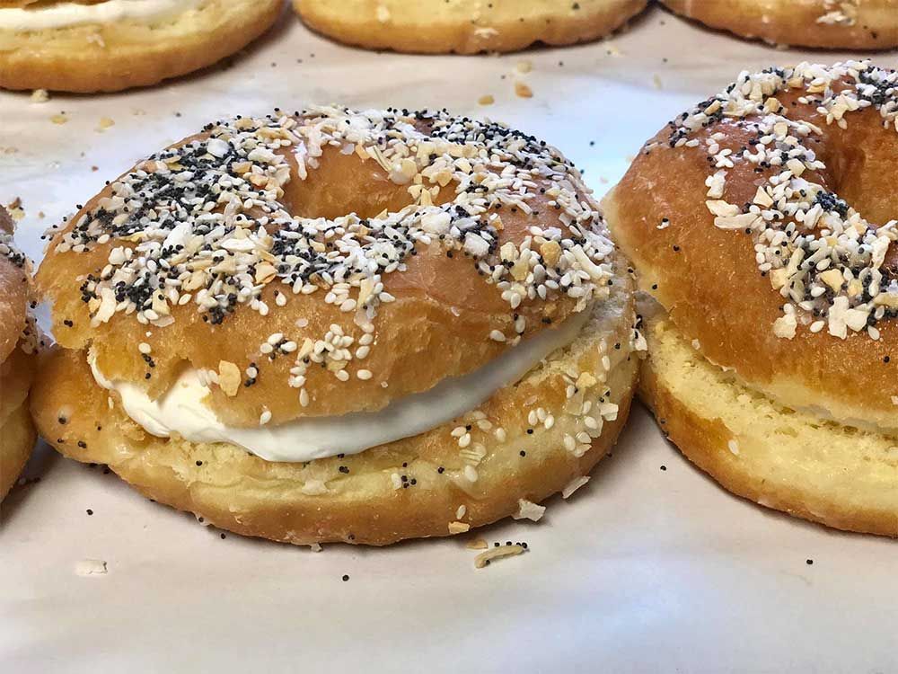 Bagels with cream cheese