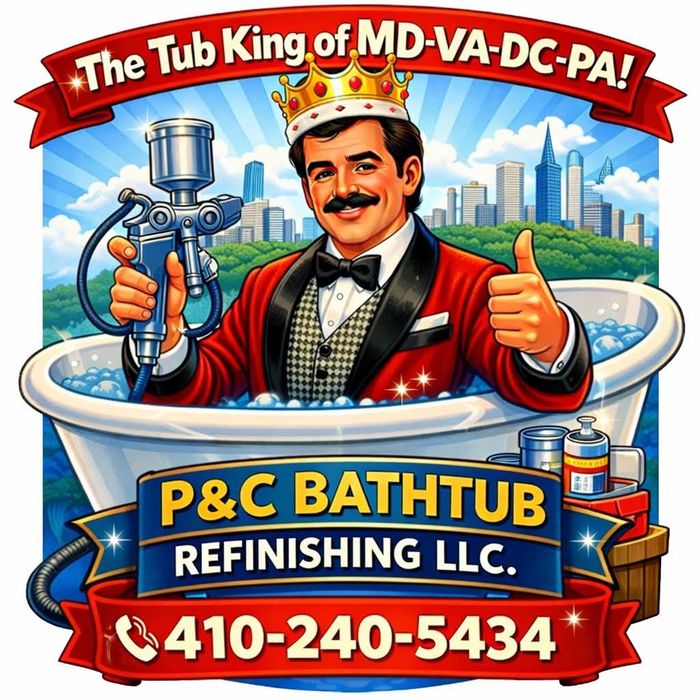 Image showing the business owner of P&C Bathtub-Tile Refinishing with the business phone number  below. 