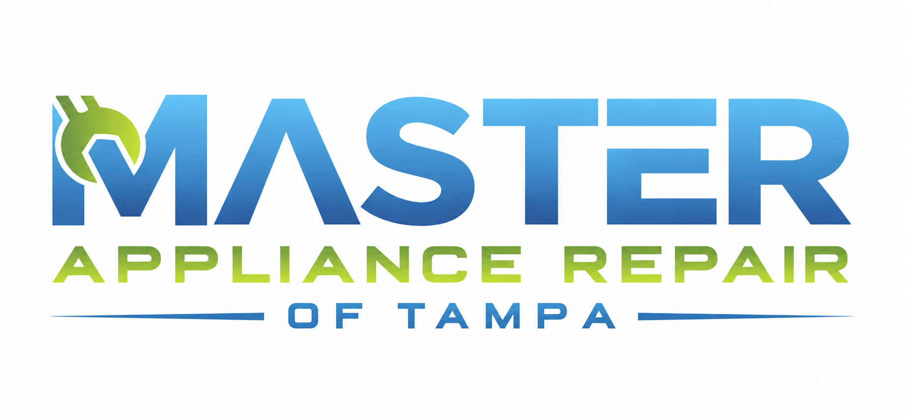 Master Appliance logo in blue and green text with a small leaf icon