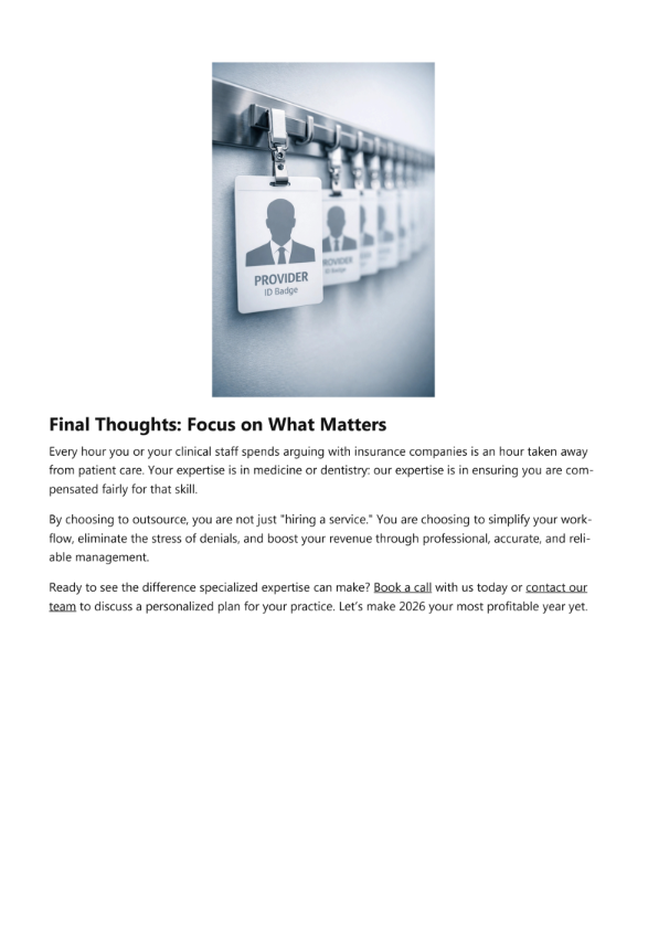 Small calendar page with black silhouette icons and a blurred article titled “Final Thoughts: Focus on What Matters”
