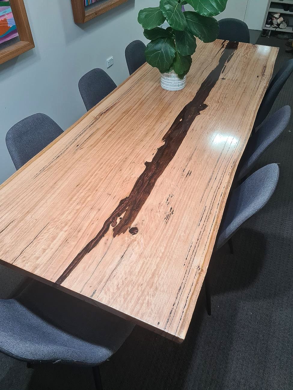 Long Wooden Conference Table — The Right Kitchen Company in Kiama, NSW