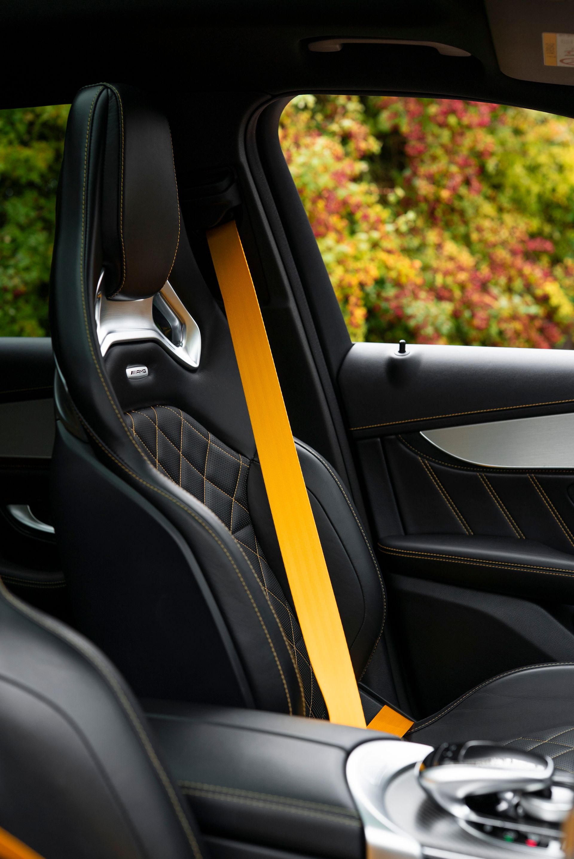mercedes-benz mercedes GLC AMG 63 leather seats yellow seat belts d:class belt surrey near me