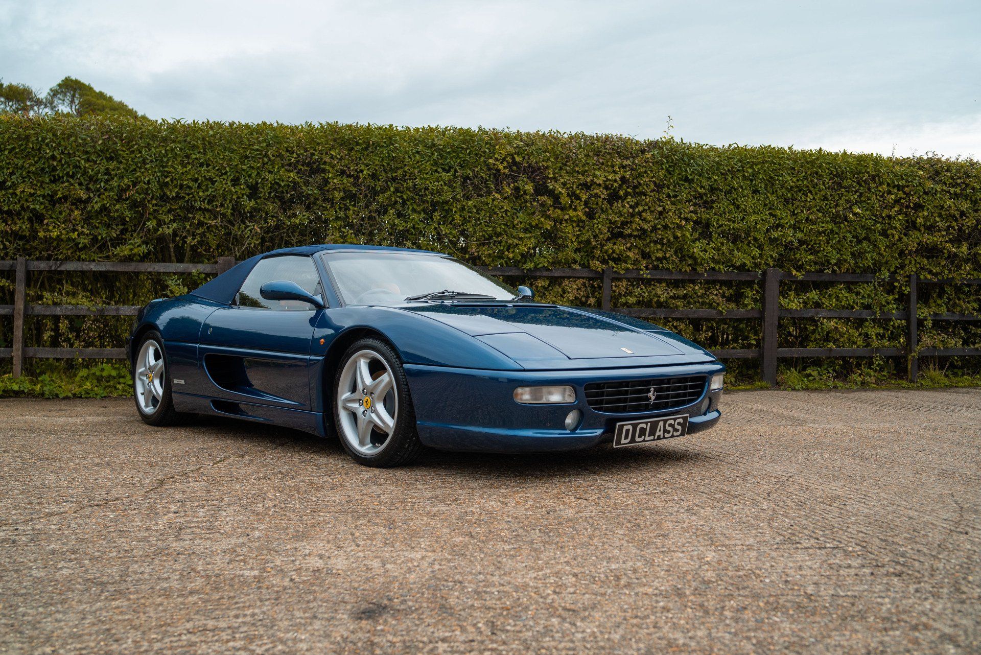 Ferrari F355 Spider Full interior retrim d:class auto tan blue nappa leather reupholstered upholstery trim restoration surrey bespoke seats hood carpet