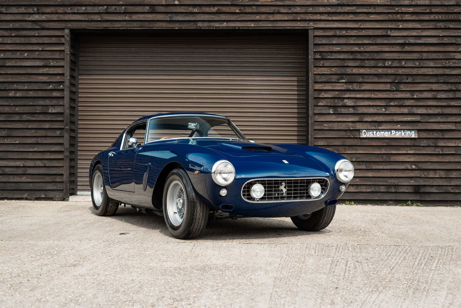 Ferrari 250 SWB interior retrim leather corduroy blue d:class automotive restoration classic car