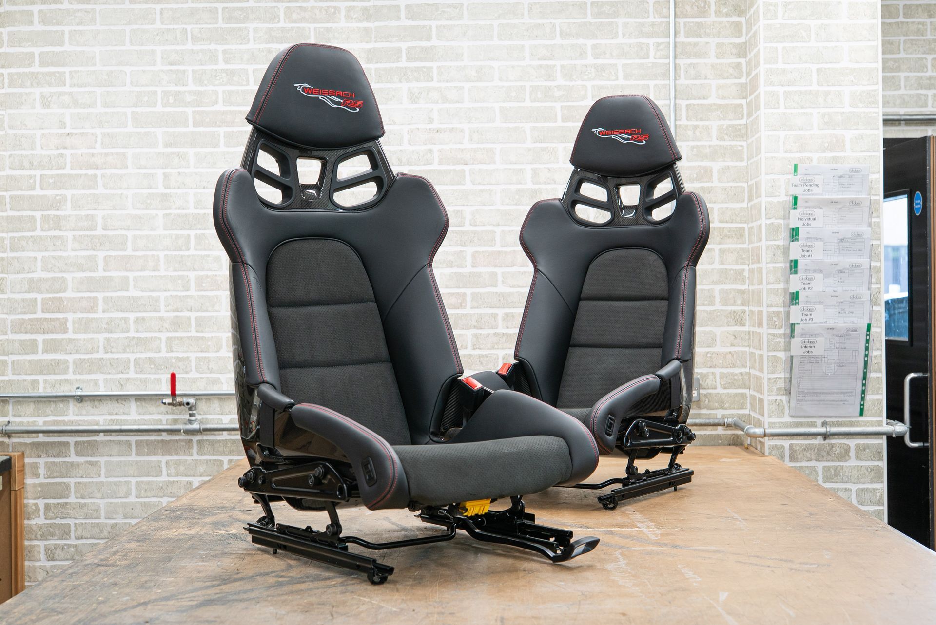 Porsche 911 GT3 Weissach logo embroidered embroidery headrest d:class retrim upholstery near me