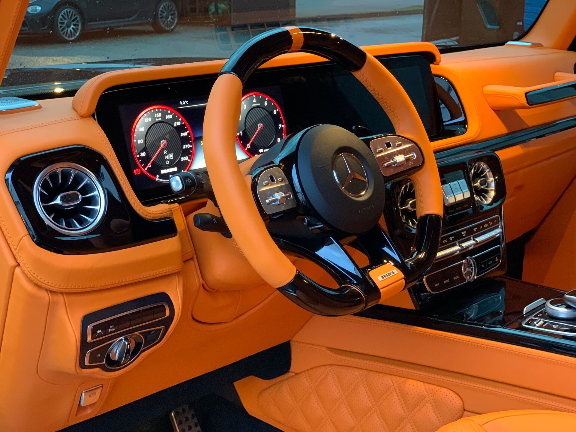 mercedes-benz mercedes g wagon gwagon g class retrim leather orange brabus d:class dclass