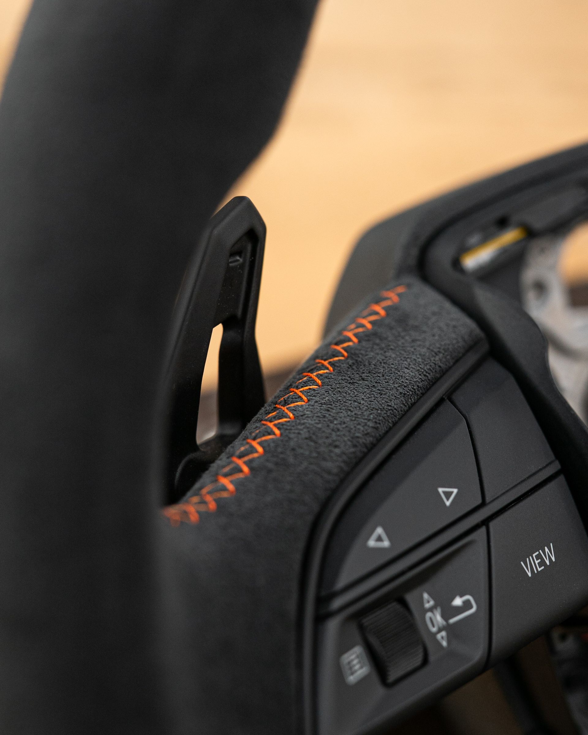 lamborghini urus wheel orange grey alcantara stitching oem cross stitch plus