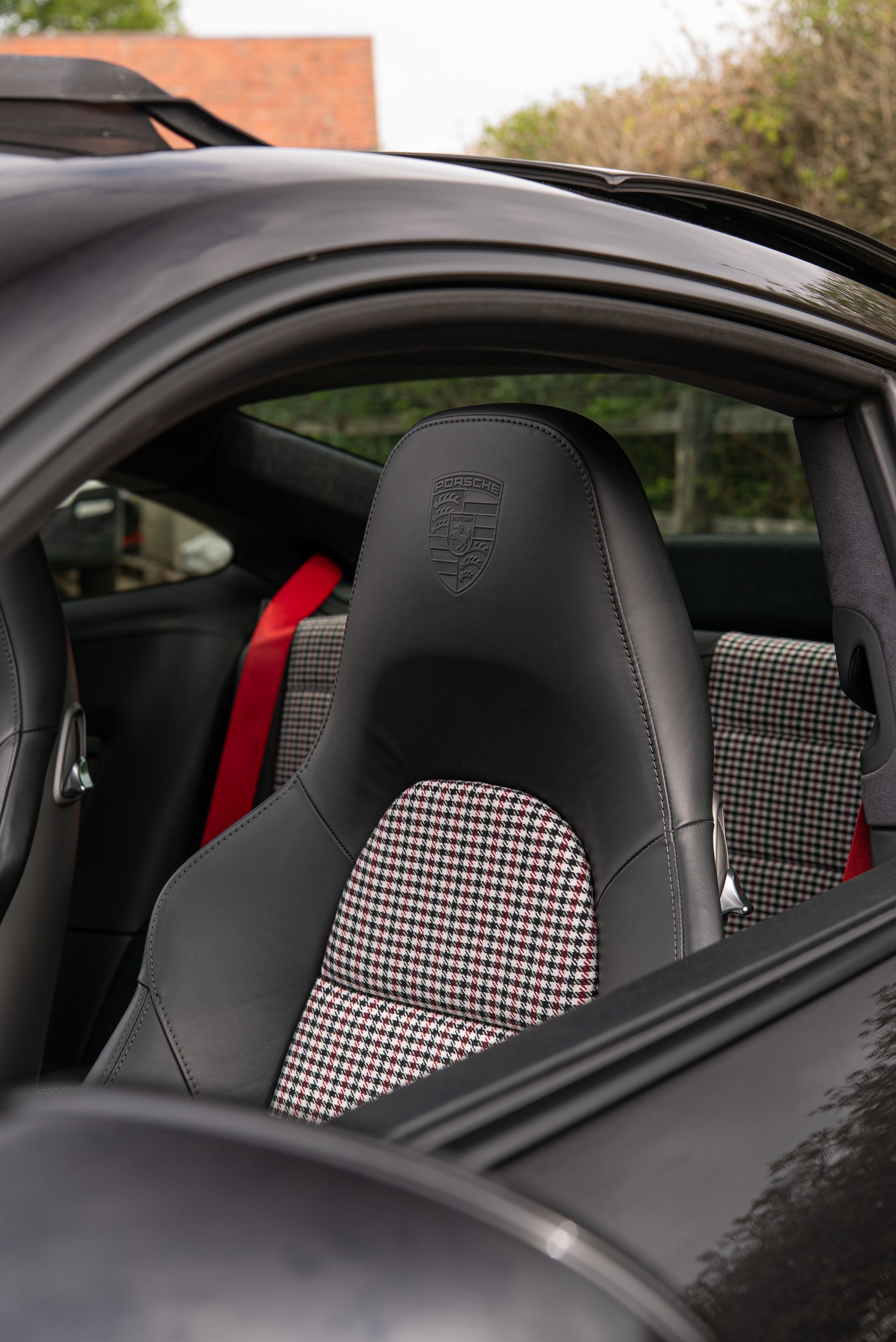 Porsche 992 911 Carrera 4s houndstooth interior seat door card rear front retrim tweed d:class dclass oem+ oem
