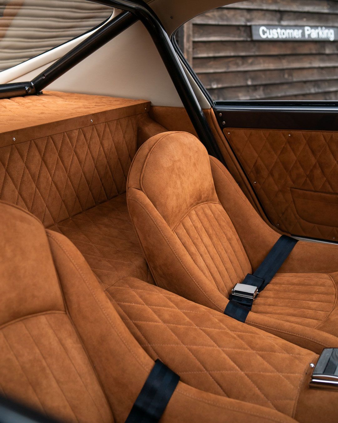 ferrari swb gto engineering d:class automotive interior restoration retrim  trim trimming blue leather corduroy swb 250 seat seats