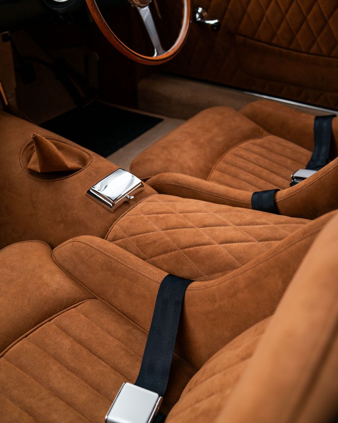 ferrari swb gto engineering d:class automotive interior restoration retrim  trim trimming blue leather corduroy swb 250 