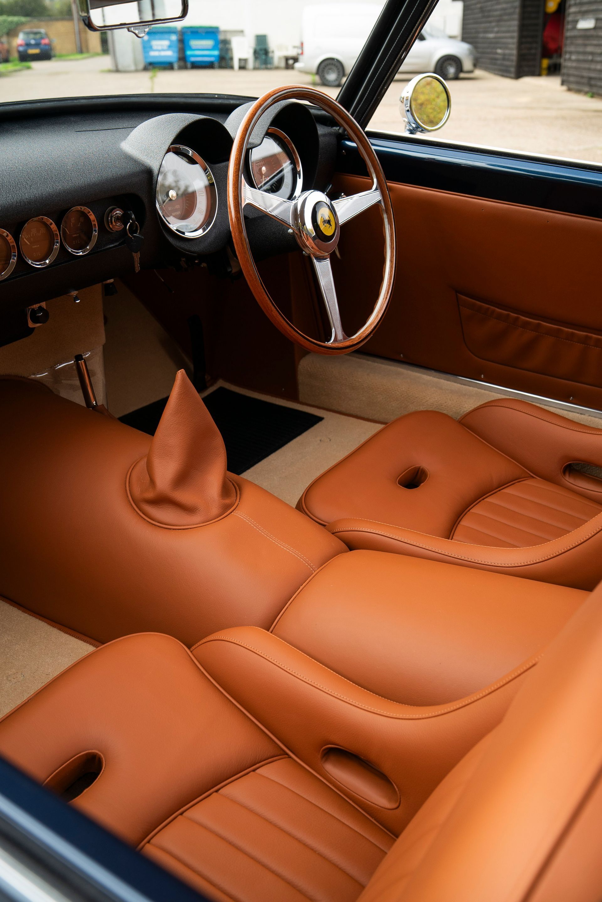 tan leather interior retrim restoration gto engineering swb 250 d:class automotive ferrari classic connolly vaumol