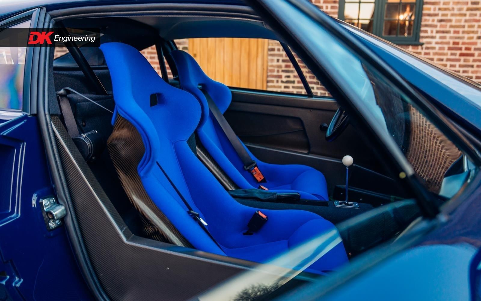 Ferrari f40 blue nomex full interior retrim restoration super car cars DK Engineering d:class auto automotive respray paint seats seat