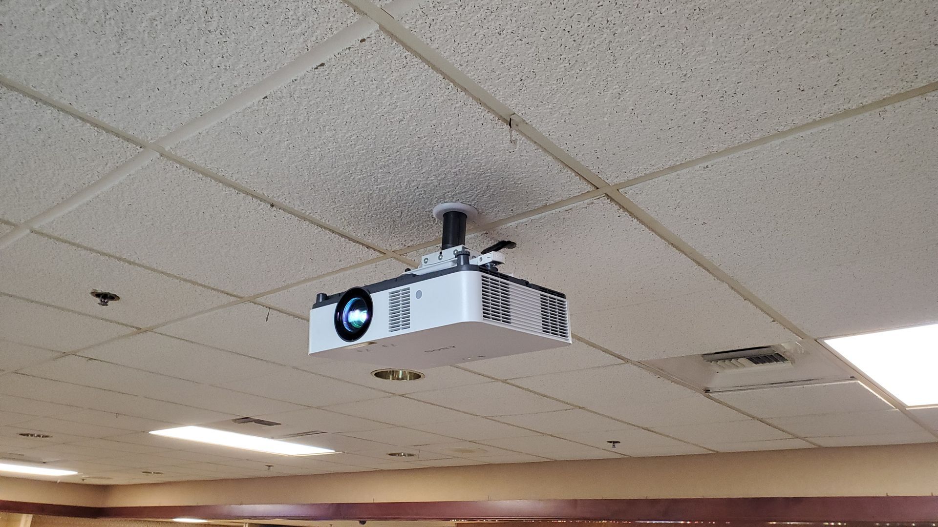 Projector installation for local bar and restaurant in norwalk ohio by fisher custom av