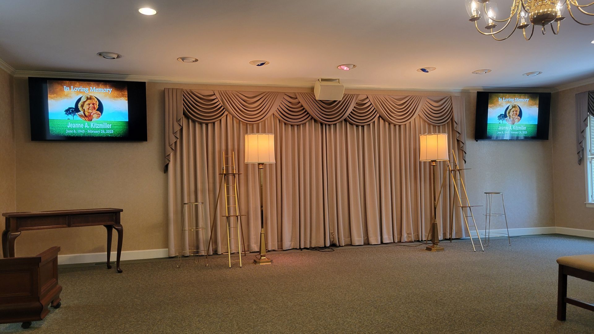 New video system installation in funeral home in shelby ohio by fisher custom av