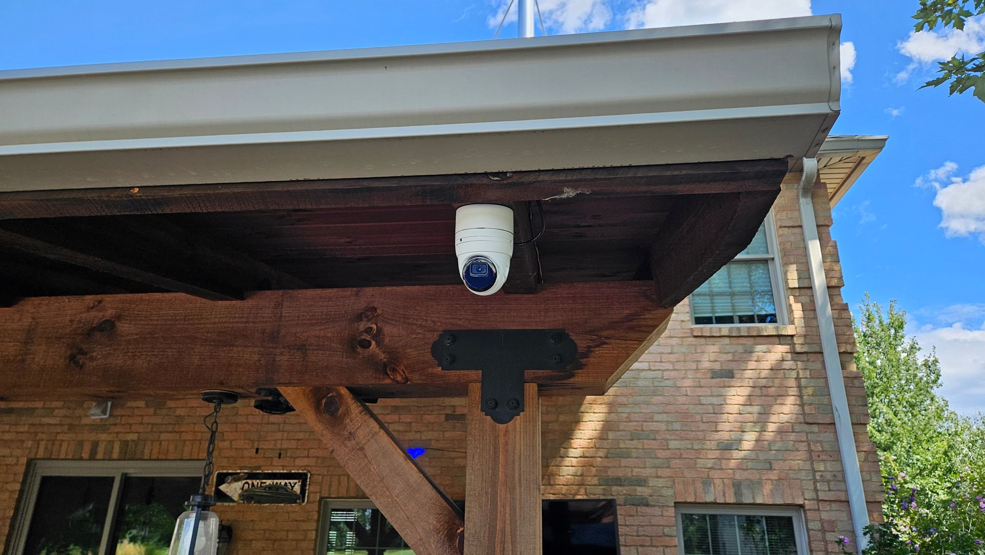 Security camera installed by fisher custom av in pool area in north central ohio