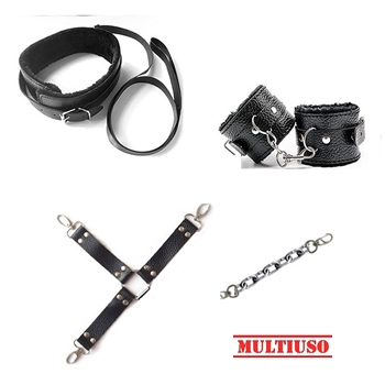 kit restritor de movimentos bracelete e coleira kit sado sex shop exotic house em fortaleza