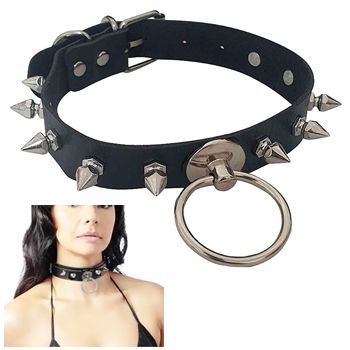 gargantilha sado fetiche couro pescoceira sex shop exotic house em fortaleza