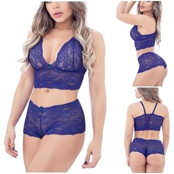 conjunto lingeries calesson cropped renda sex shop exotic house em fortaleza