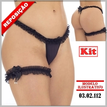 kit tanga calcinha fio dentral e liga de perna persex sex shop exotic house em fortaleza