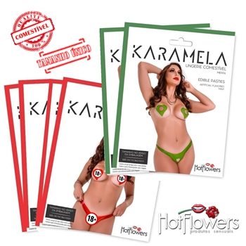 calcinha tapa seios comestivel karamela hot flowers shop exotic house em fortaleza