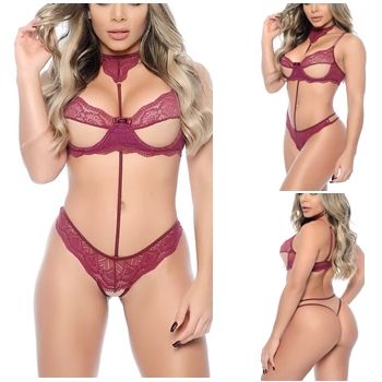 conjunto lingeries fio dental tule sem bojo renda sex shop exotic house em fortaleza