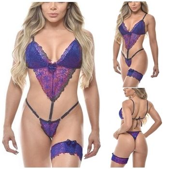 conjunto lingeries rendado com persex sex shop exotic house em fortaleza