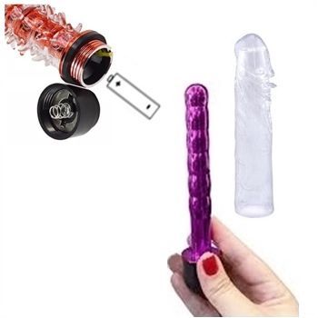 vibrador feminino com capa estimuladora sex shop exotic house em fortaleza