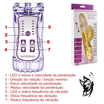 vibrador rabbit rotativo e reverso recarregavel sex shop exotic house em fortaleza