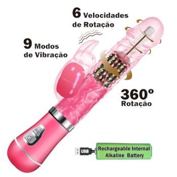 vibrador rabbit rotativo entra e sai recarregavel sex shop exotic house em fortaleza

