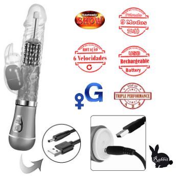 vibrador rabbit rotativo entra e sai recarregavel sex shop exotic house em fortaleza
