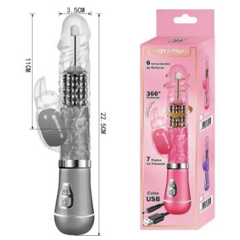 vibrador rabbit rotativo entra e sai recarregavel sex shop exotic house em fortaleza
