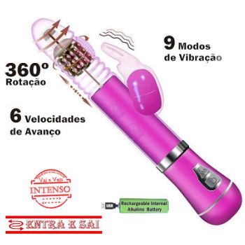 vibrador rabbit rotativo entra e sai recarregavel sex shop exotic house em fortaleza
