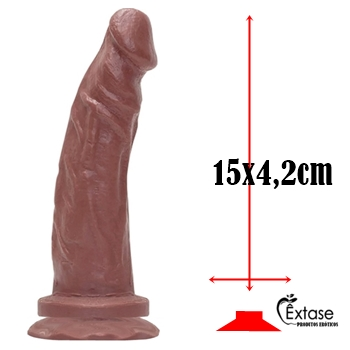 protese de penis de borracha com vibração vibro testículos saco escrotal cyberskin dildo falo penetrador clone consolo sex shop exotic house em fortaleza
