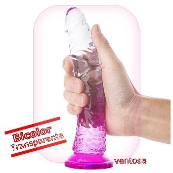 penis protese dildo clone penetrador bicolor transparente silicone sex shop exotic house em fortaleza
