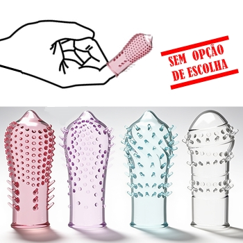 Capa de dedos dedeira texturizada camisinha de dedo sex shop exotic house em fortaleza
