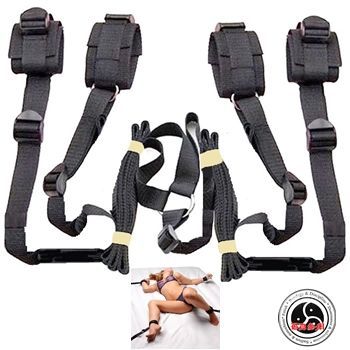 kit bondage amarração cama multiuso algema tornozeleira sex shop exotic house e fortaleza