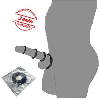 trio de aneis retardador black silicone sex shop exotic house em fortaleza