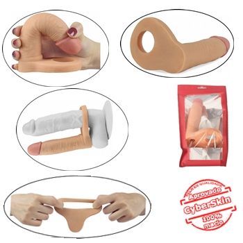 Pênis com anel companheiro em cyberskin sex shop exotic house em fortaleza
