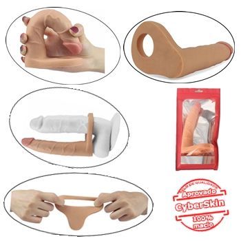 Pênis com anel companheiro em cyberskin sex shop exotic house em fortaleza